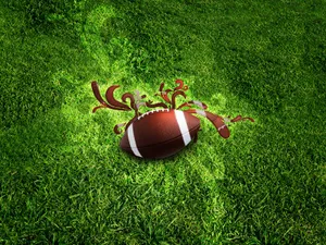 Cool Football Crab Design On Grass Wallpaper