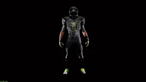 Cool Football Player Black Poster Wallpaper