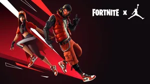 Cool Fortnite And Jordan Crossover Wallpaper