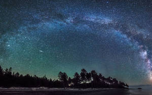 Cool Galaxy Beach View Wallpaper