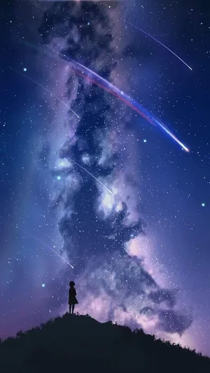 Cool Galaxy Falling Stars Wallpaper