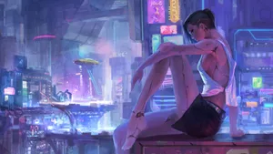 Cool Girl Robot Wallpaper