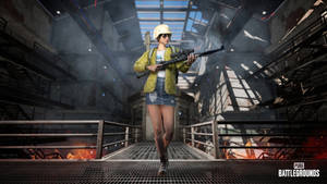Cool Girl Yellow Jacket Wallpaper