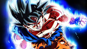 Cool Goku Instinto Superior Illustration Wallpaper