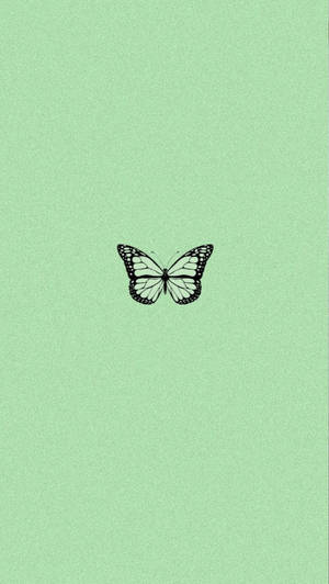 Cool Green Butterfly Wallpaper