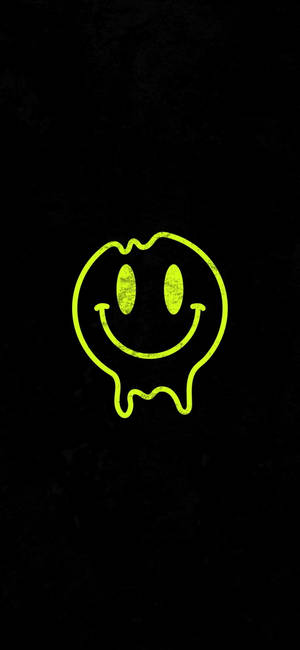 Cool Green Happy Emoticon Wallpaper