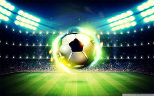 Cool Green Soccer Ball Hd Art Wallpaper