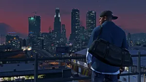 Cool Gta Man With Bag Wallpaper