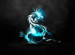 Cool Hd Tablet Neon Dragon Logo Wallpaper