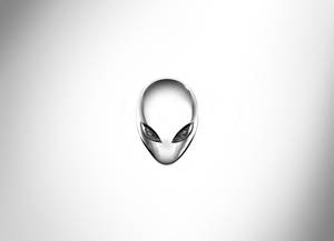 Cool Hd White Aesthetic Logo Alienware Wallpaper