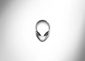 Cool Hd White Aesthetic Logo Alienware Wallpaper