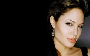 Cool Headshot Of Angelina Jolie Wallpaper