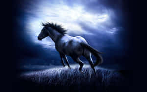 Cool Horse Glowing In The Moonlight Wallpaper