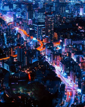 Cool Ipad Pro Cityscape At Night Wallpaper