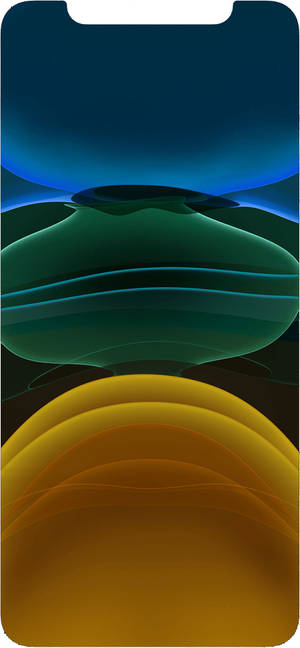 Cool Iphone 11 Blue Green Yellow Blobs Wallpaper