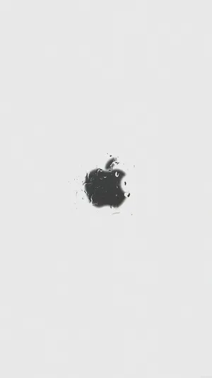 Cool Iphone White Wet Apple Logo Wallpaper