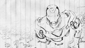 Cool Iron Man Sketch Wallpaper