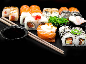 Cool Japanese Sushi Rolls Wallpaper