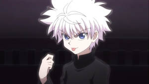 Cool Killua Tongue Out Wallpaper