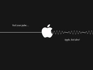 Cool Mac Logo Pulse Passing Through Wallpaper