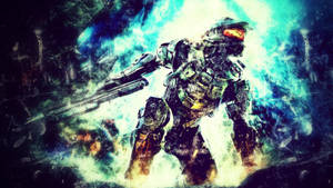 Cool Master Chief With Weapon Wallpaper