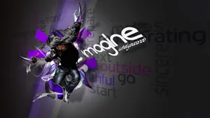 Cool Men Dancing Purple Aesthetic Wallpaper