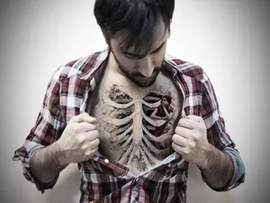Cool Men Man Opening Shirt Chest Tattoo Wallpaper