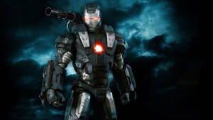 Cool Men Marvel War Machine Blue Aesthetic Wallpaper