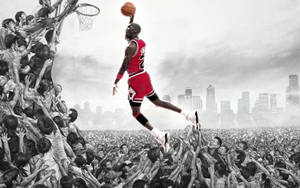 Cool Michael Jordan Nba Dunk Art Wallpaper