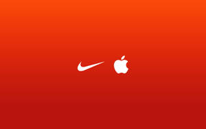 Cool Minimal Nike And Apple Emblem Wallpaper