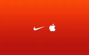 Cool Minimal Nike And Apple Emblem Wallpaper