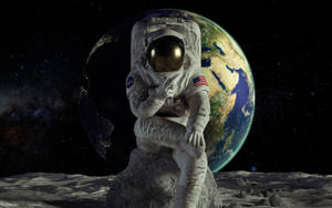 Cool Nasa Astronaut On Moon Wallpaper