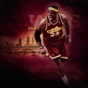 Cool Nba Player Lebron James Poster Wallpaper