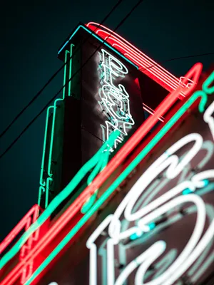Cool Neon Signs At Night Wallpaper
