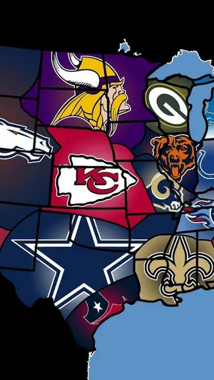 Cool Nfl Teams Map Wallpaper