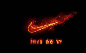 Cool Nike Swoosh With Flames Wallpaper