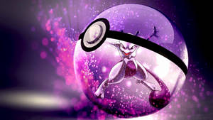 Cool Pokemon Purple Pokeball Mewtwo Wallpaper