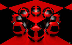Cool Red Board And Balls Wallpaper