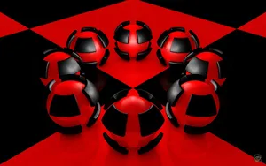 Cool Red Board And Balls Wallpaper