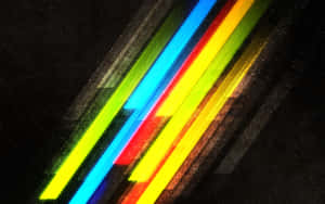Cool Retro Diagonal Colored Lines Wallpaper