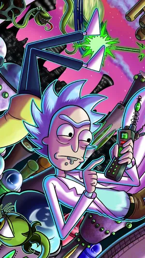Cool Rick And Morty With Phone Wallpaper