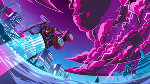 Cool Rocket League Purple Car Wallpaper