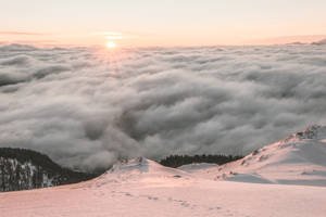 Cool Sea Of Clouds During Winter Wallpaper