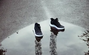 Cool Shoe In Puddle Wallpaper