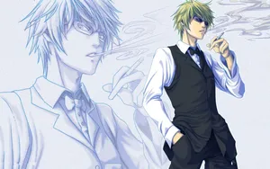 Cool Smoking Anime Boy Wallpaper