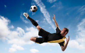 Cool Soccer Air Kick Wallpaper