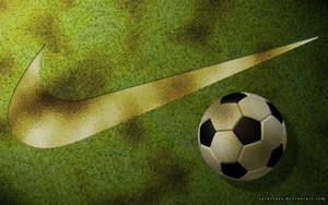 Cool Soccer Ball With Nike Logo Wallpaper