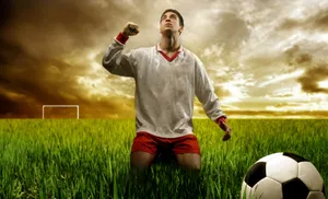 Cool Soccer Player Grassy Fields Wallpaper