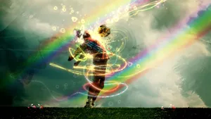 Cool Soccer Psychedelic Art Wallpaper