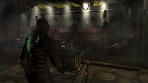 Cool Space Man In Control Room Wallpaper